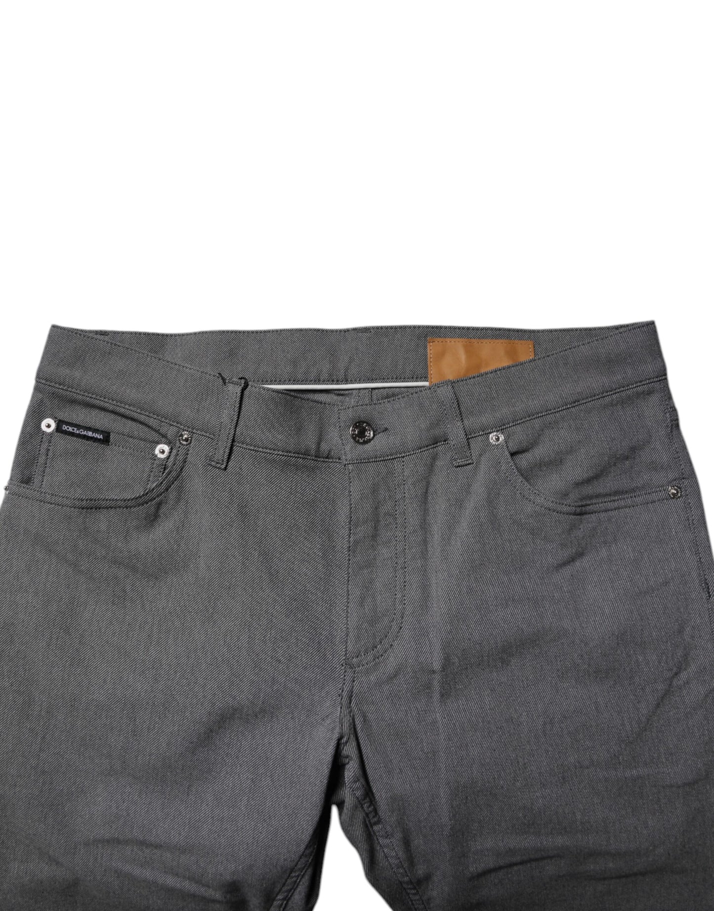 Dolce & Gabbana – Graue Skinny-Jeans aus Baumwollstretch