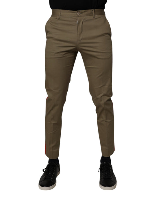 Dolce & Gabbana – Karottenhose aus Baumwolle in Dunkelkhaki