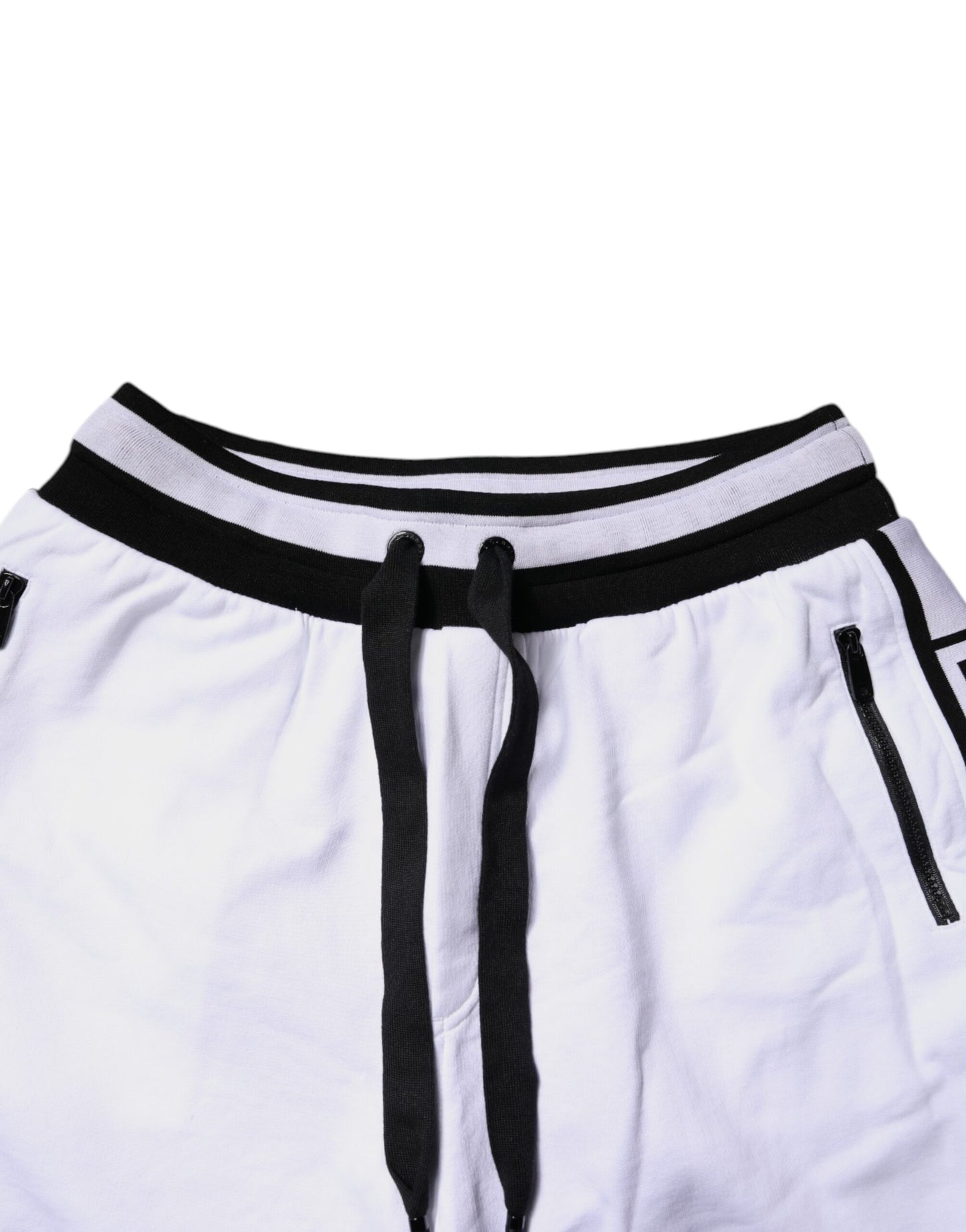 Dolce & Gabbana – Jogginghose aus Baumwolle in Schwarz und Weiß