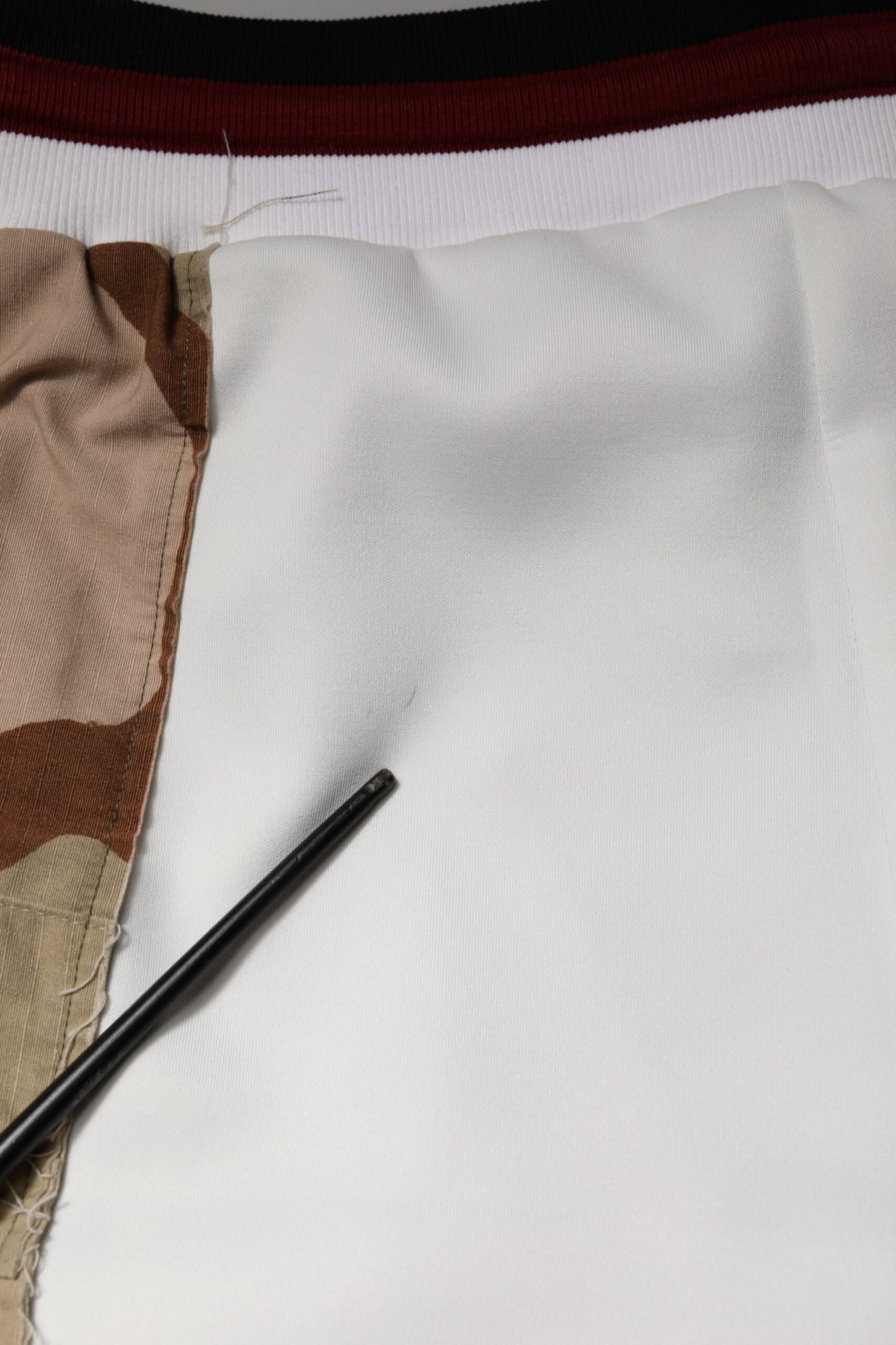 Dolce & Gabbana White Camouflage Patchwork Sweatpants Pants