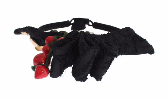 Dolce & Gabbana Diadem Stirnband Tiara Beere Obst Kristall Schleife Haar