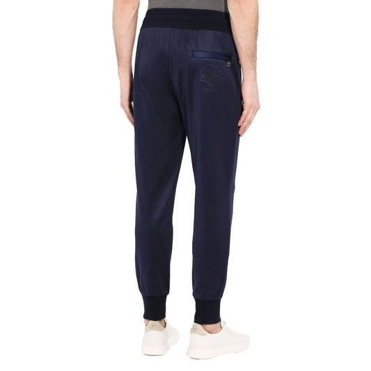 Dolce & Gabbana Blaue Seidenhose für Herren
