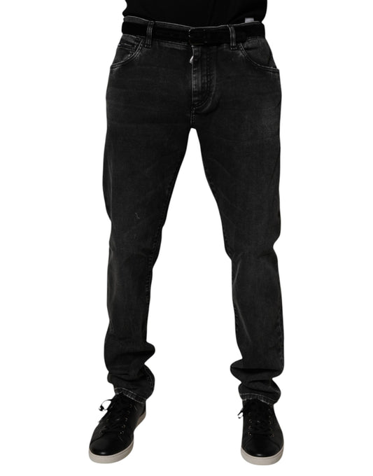 Dolce & Gabbana Schwarze Skinny-Jeans aus Baumwollstretch für Herren
