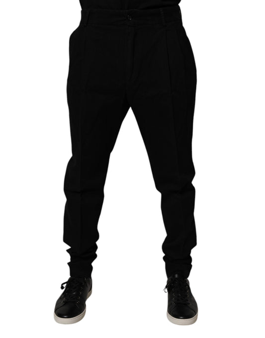 Dolce & Gabbana Black Cotton Stretch Skinny Pants