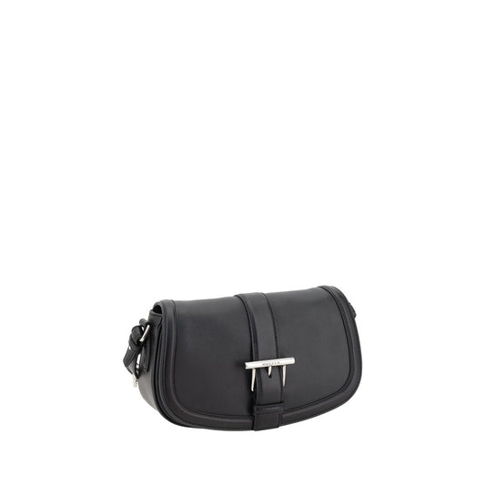 Alexander McQueen Schultertasche Bos Taurus aus schwarzem Kalbsleder