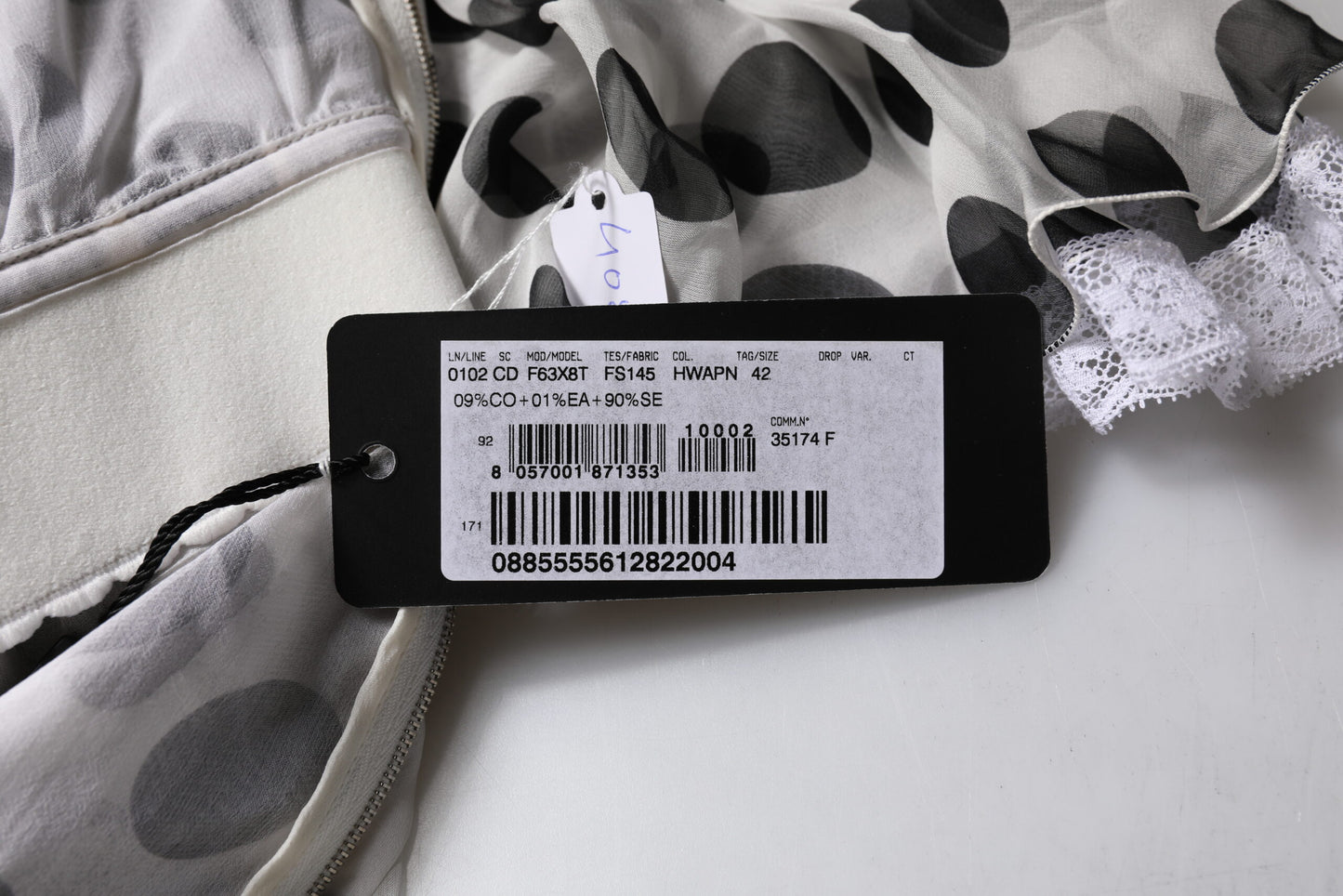 Dolce & Gabbana – A-Linien-Kleid aus Seidenmischung mit weißen Punkten