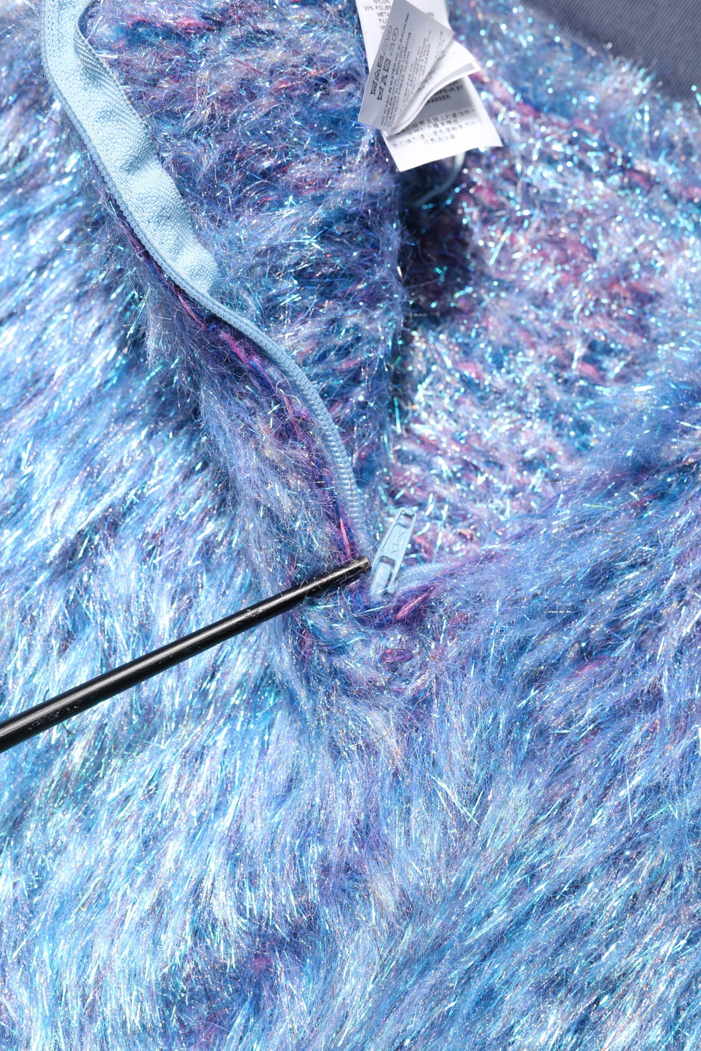 Dolce & Gabbana, mehrfarbiger Minirock aus Plüsch mit hoher Taille