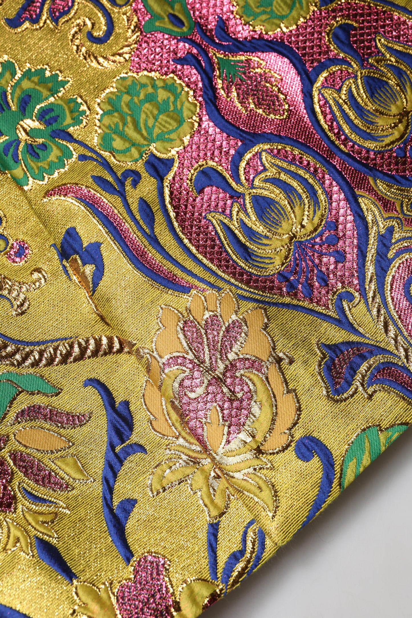 Dolce & Gabbana – Mehrfarbiger Minirock aus Jacquard mit Blumenmuster und mittlerer Taille