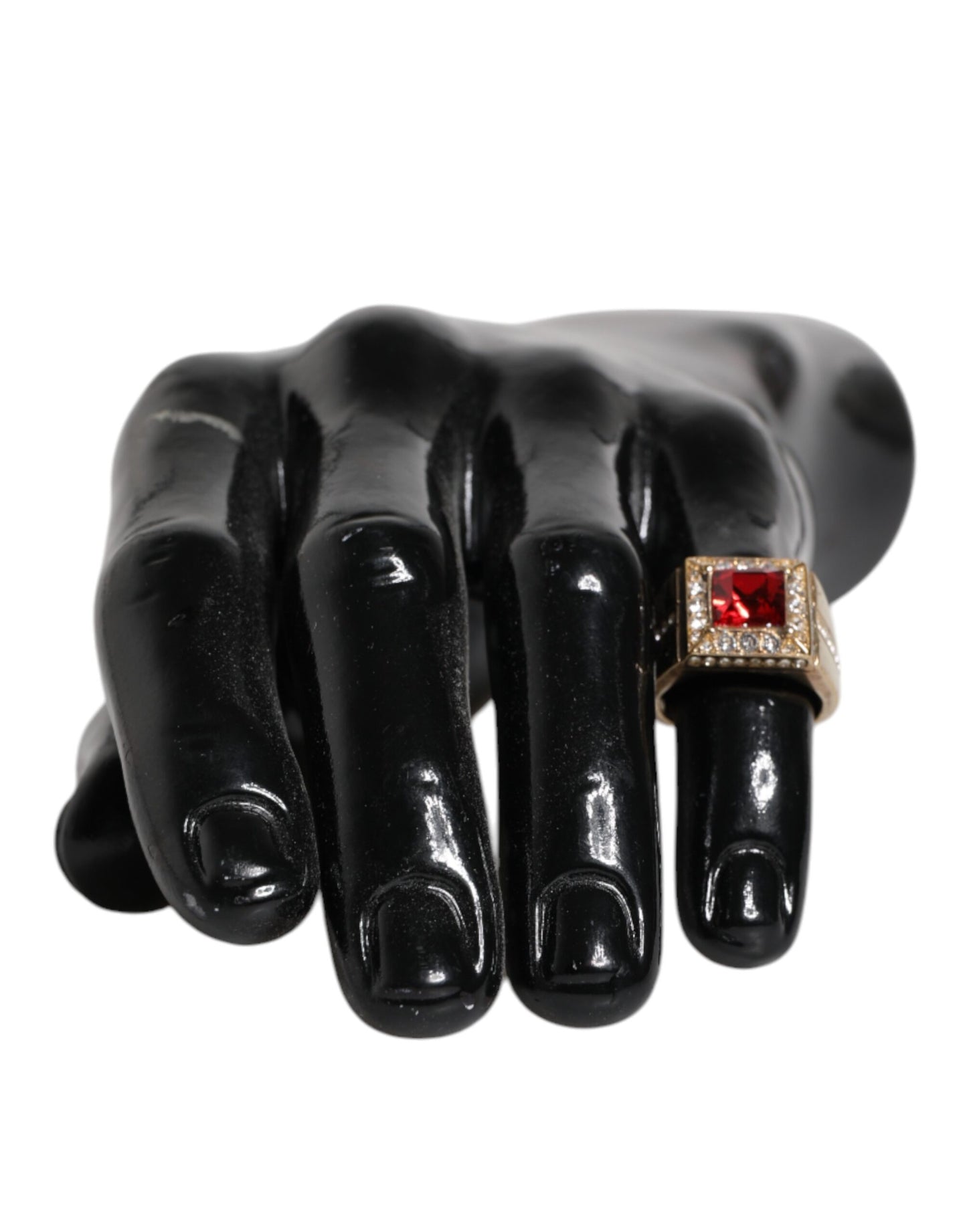 Dolce & Gabbana – Goldfarbener Ring aus Sterlingsilber 925 mit Kristallen