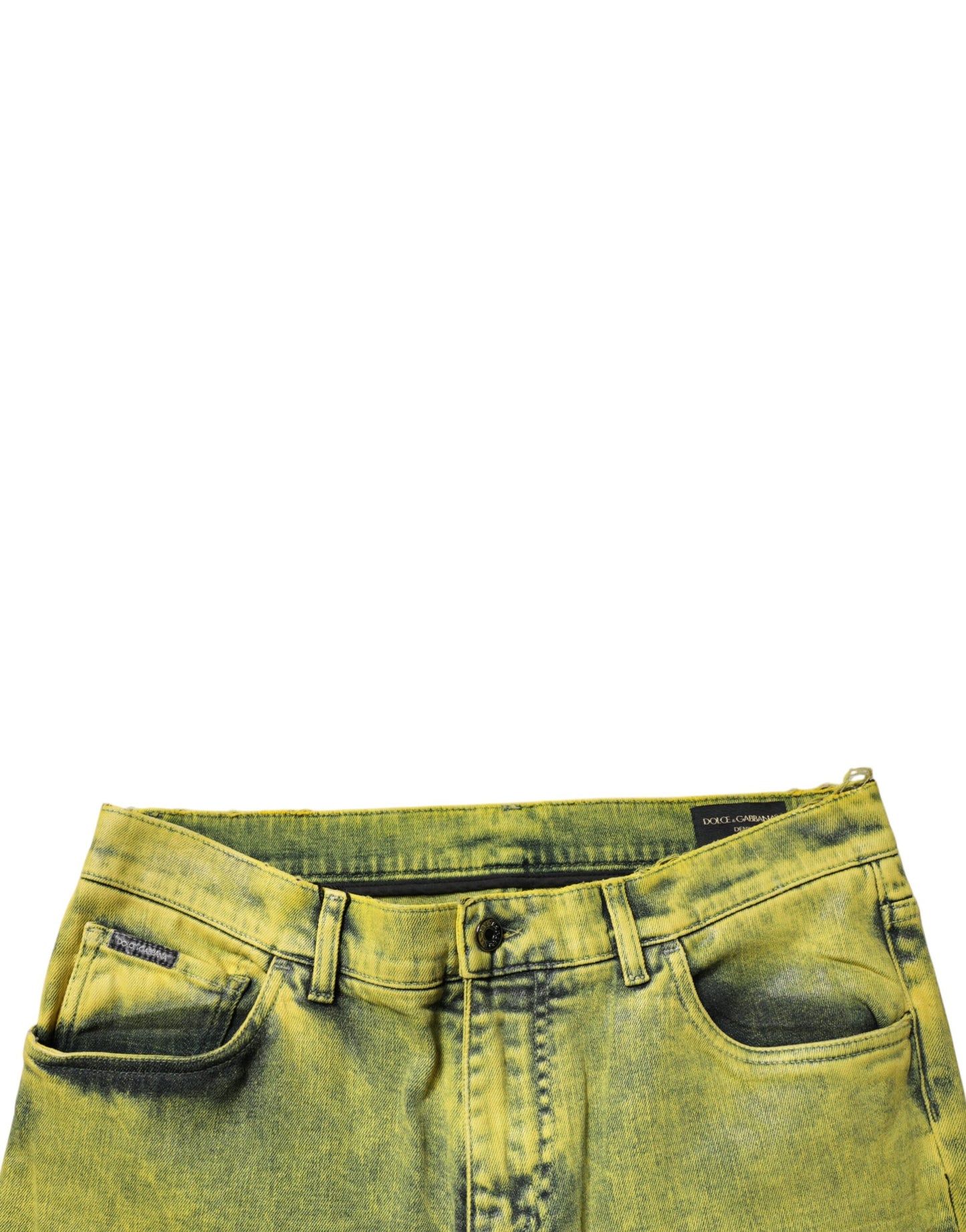 Dolce & Gabbana Gelbe Skinny-Jeans aus Baumwollstretch für Herren