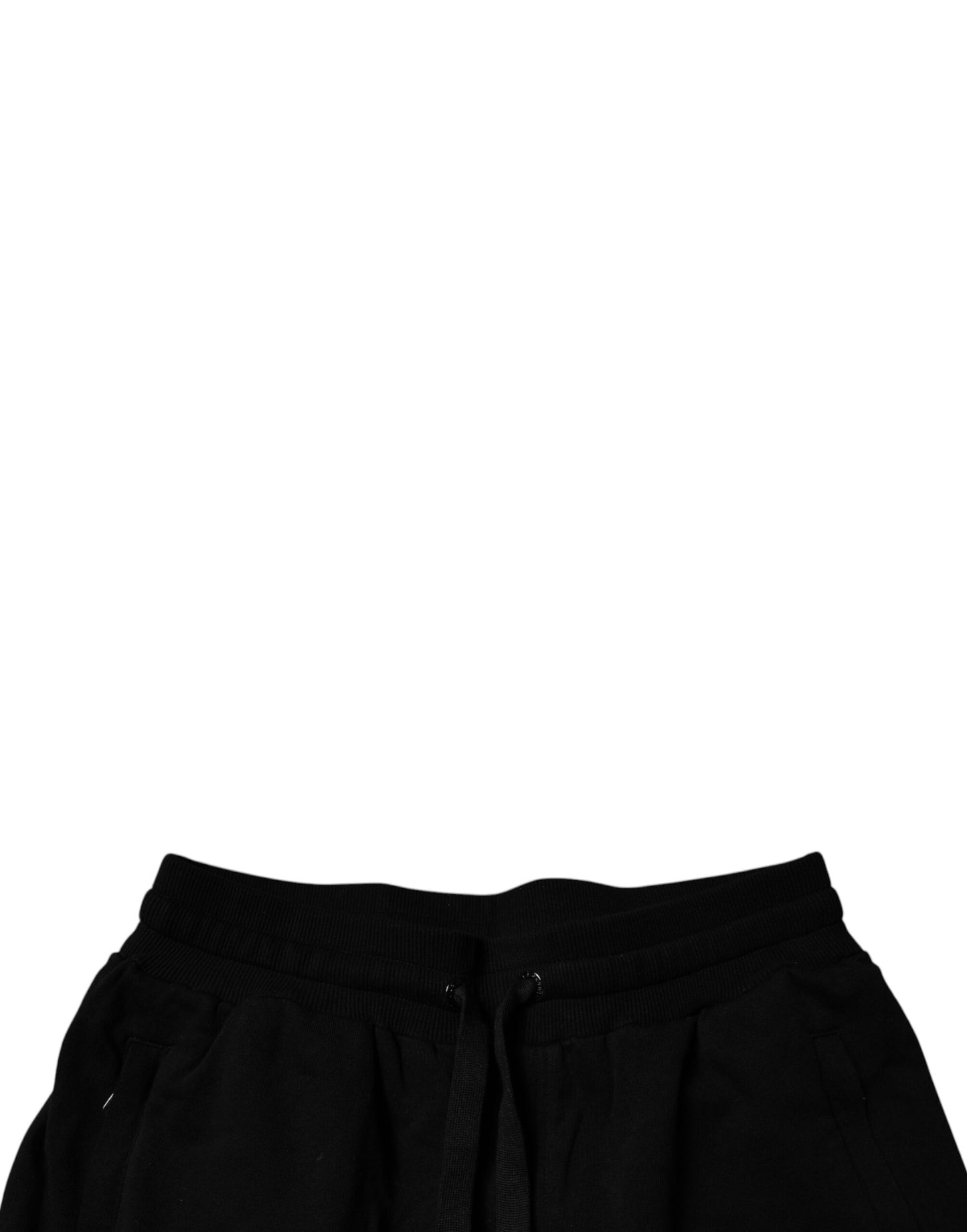 Dolce & Gabbana – Schwarze Jogginghose aus Baumwolle mit mittlerer Taille