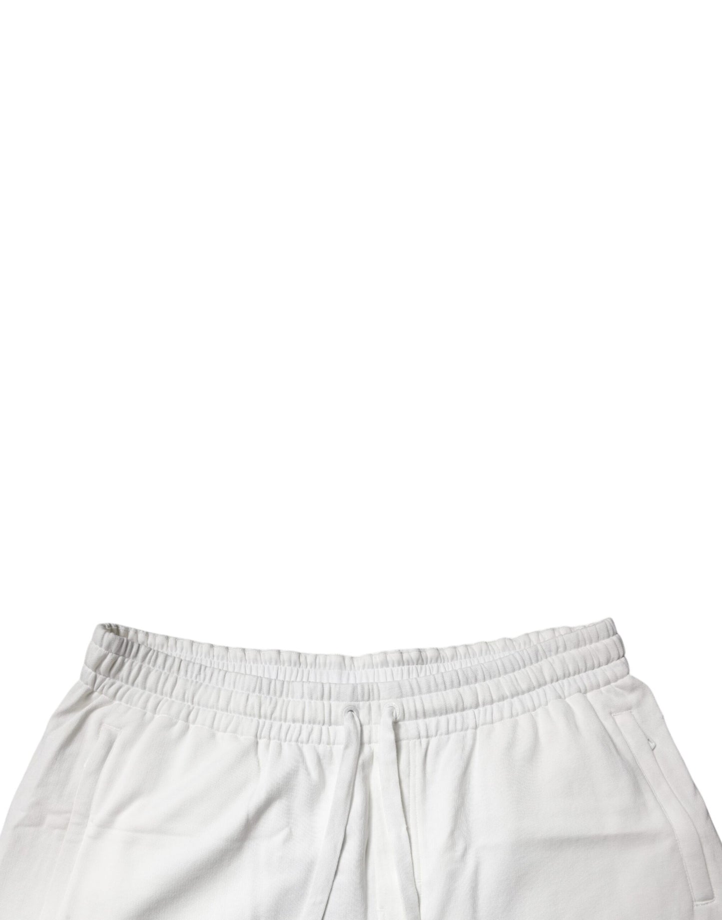 Dolce & Gabbana Weiße Baumwoll-Sweatshorts Herren Bermudashorts
