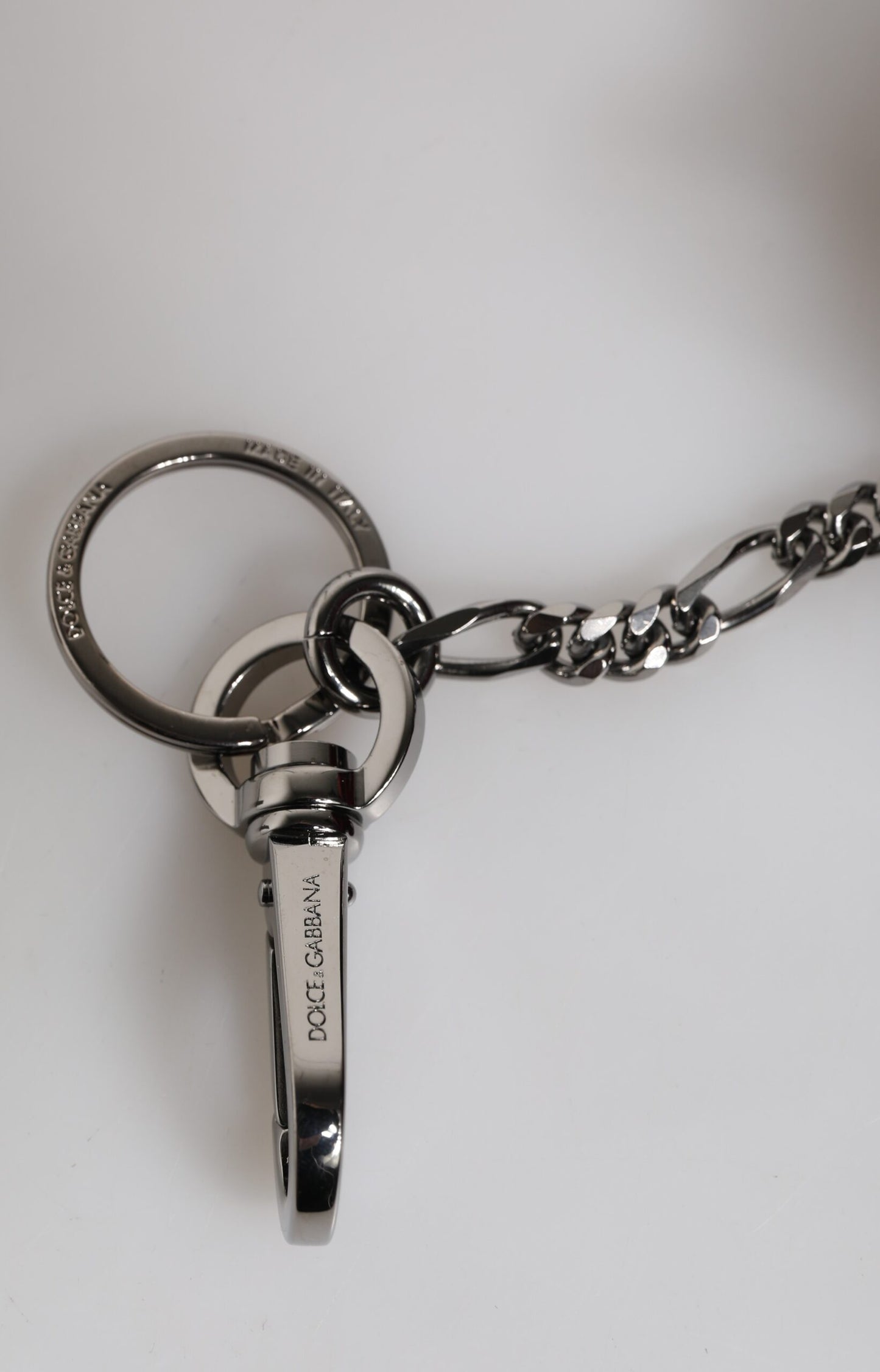 Dolce & Gabbana Schlüsselanhänger mit Tiersilhouette, Rot/Schwarz