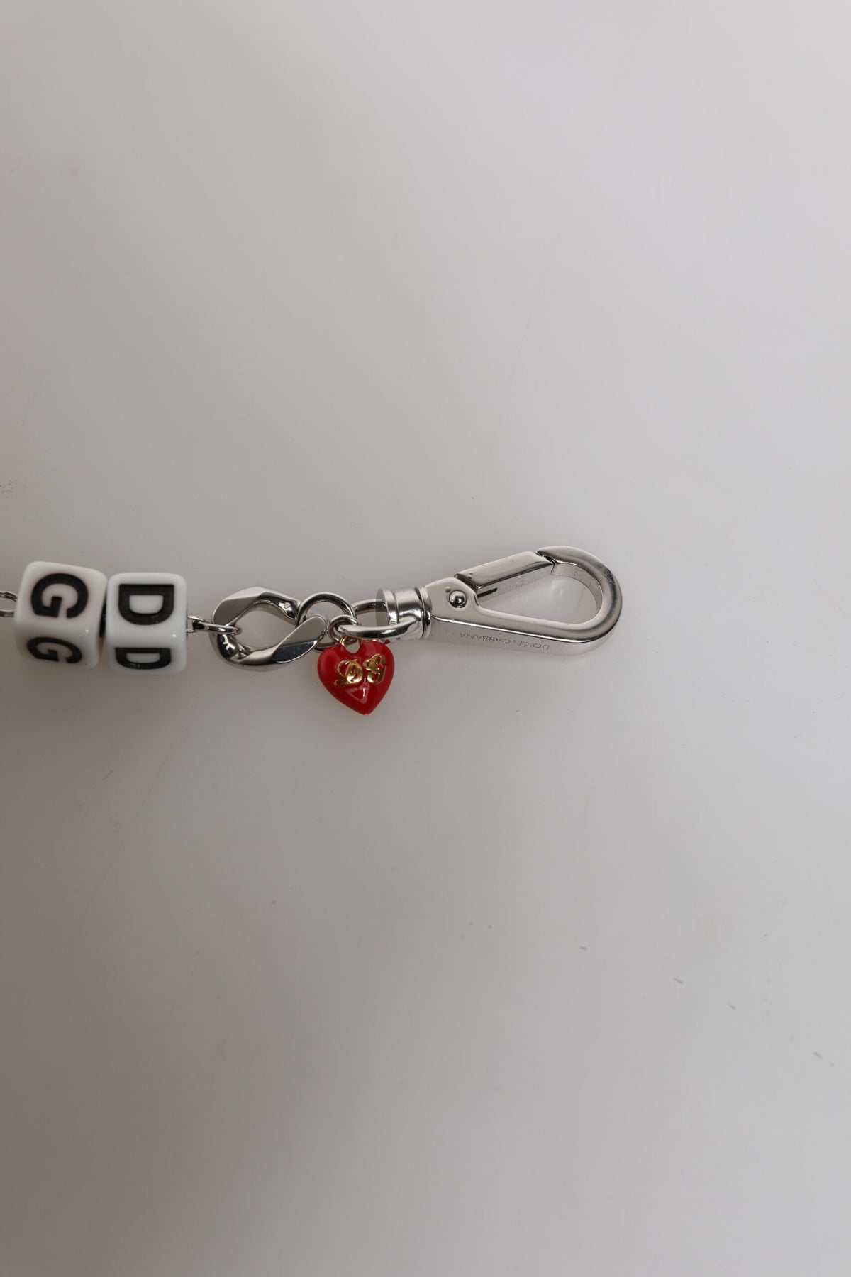 Dolce & Gabbana – Charm-Armband mit Würfel-Logo aus silberfarbenem Messing