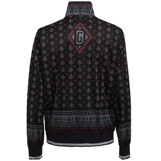 Dolce & Gabbana Schwarzes Polyester-Sweatshirt