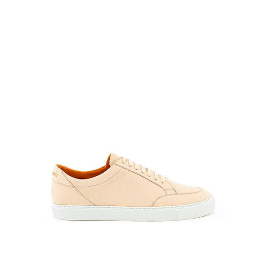 Burberry Pinkfarbene Leder-Sneaker in niedriger Ausführung