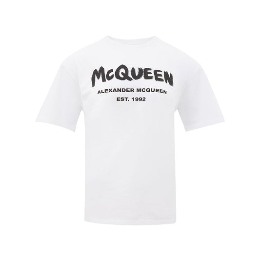 Weißes Baumwoll-T-Shirt von Alexander McQueen