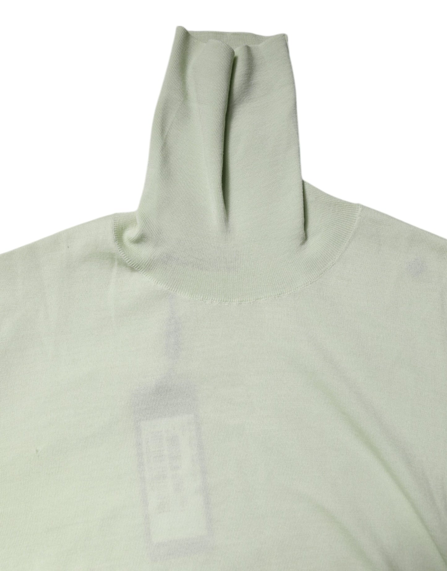Dolce & Gabbana Hellgrüner Rollkragenpullover aus Wolle
