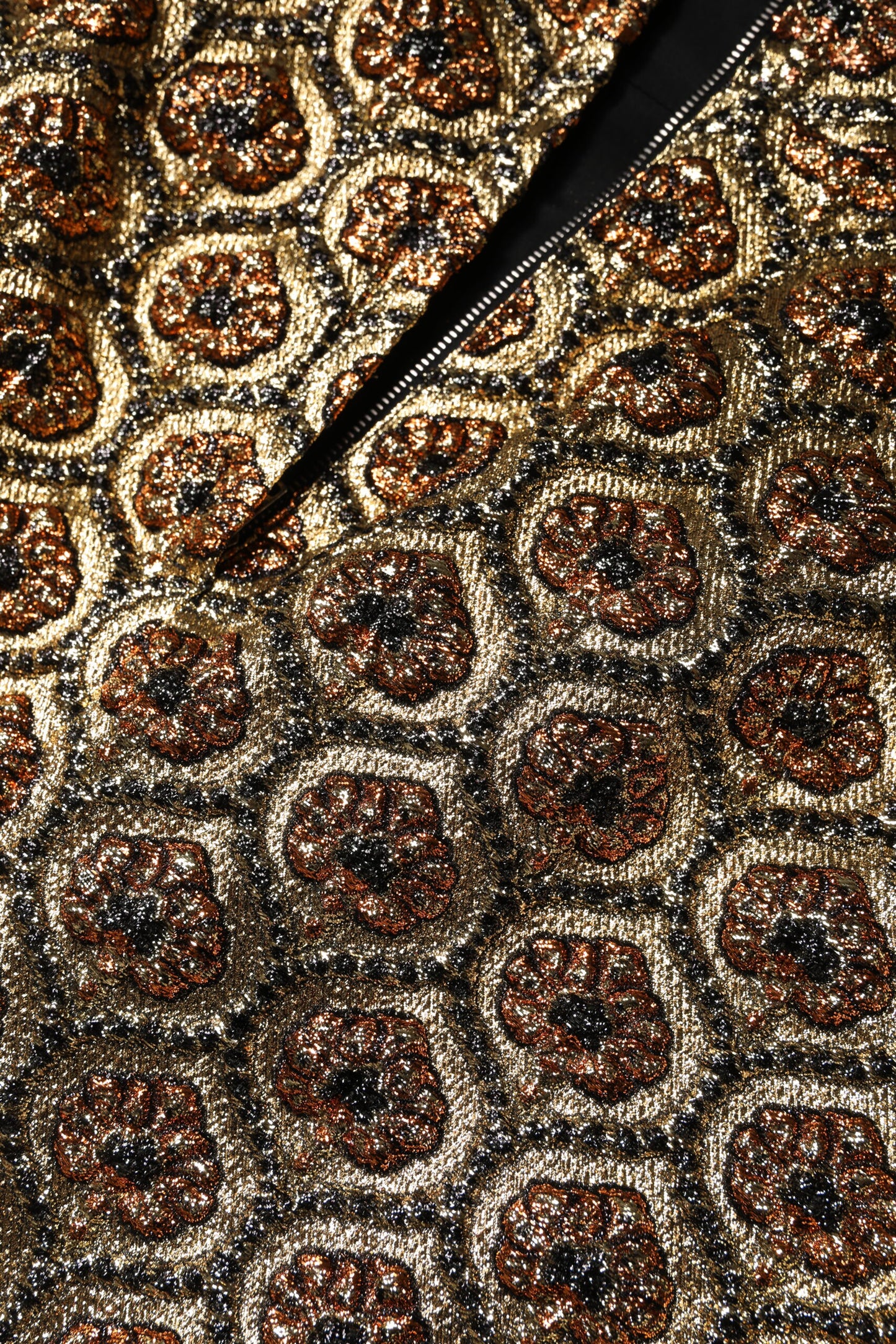 Dolce & Gabbana – Brauner A-Linien-Minirock aus Polyesterbrokat