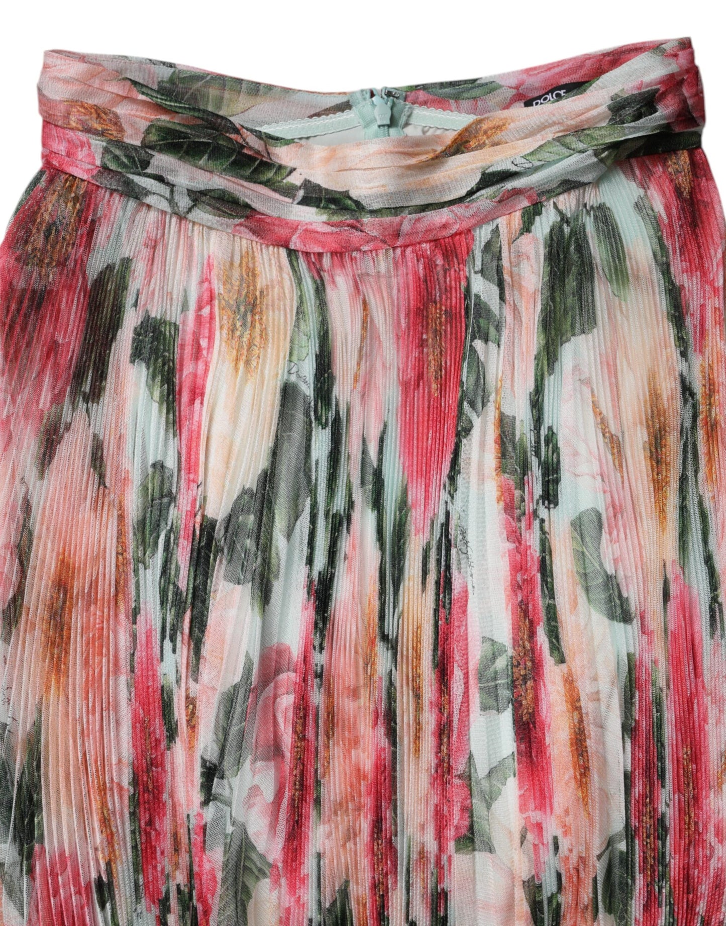 Dolce & Gabbana – Mehrfarbiger Midirock aus Seide mit Blumenmuster und hoher Taille