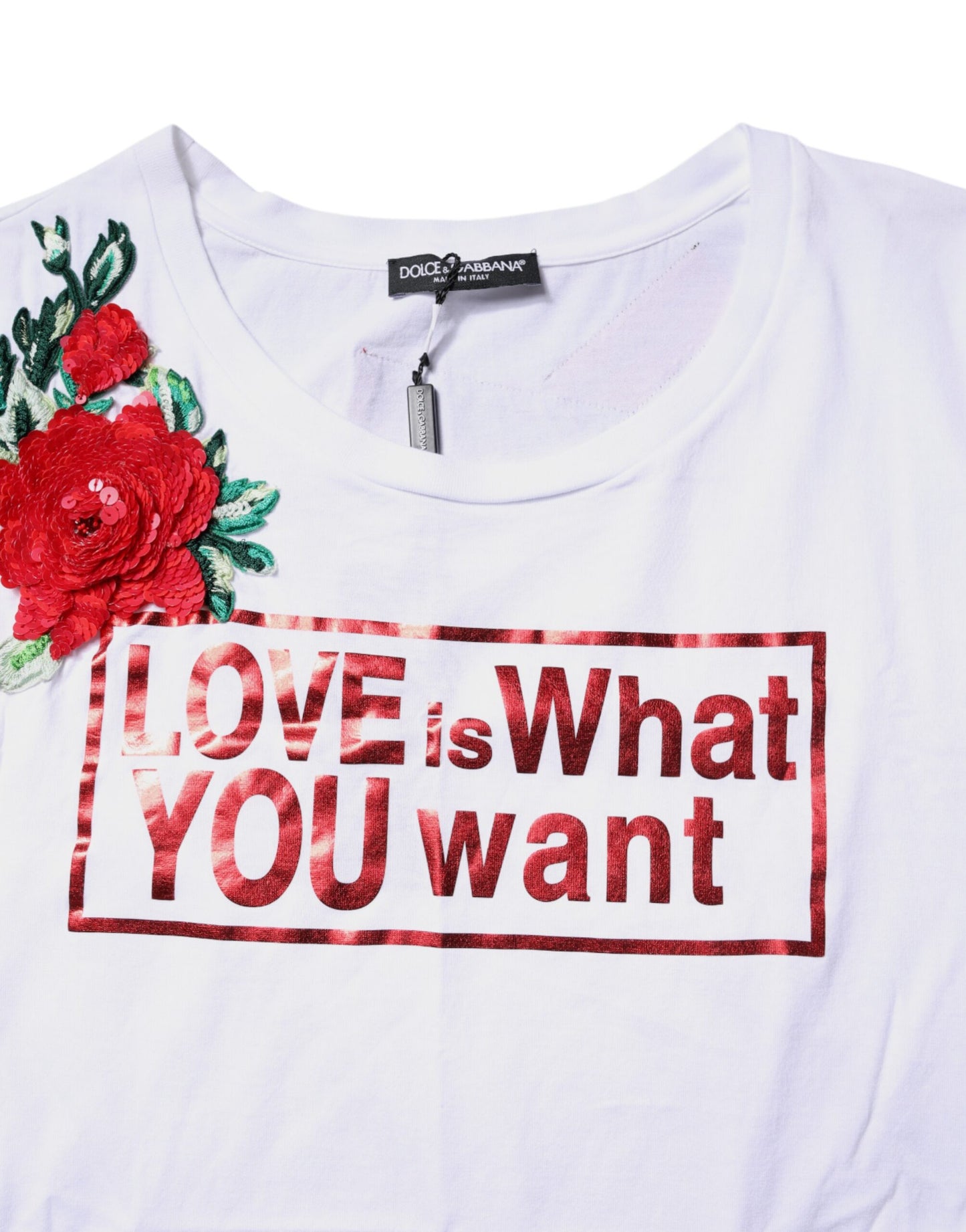 Dolce & Gabbana Weißes ärmelloses Tanktop mit Blumengrafikdruck