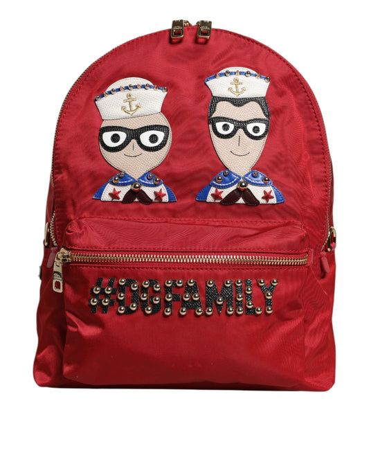 Dolce & Gabbana Roter #DGFAMILY VULCANO Verzierungsrucksack
