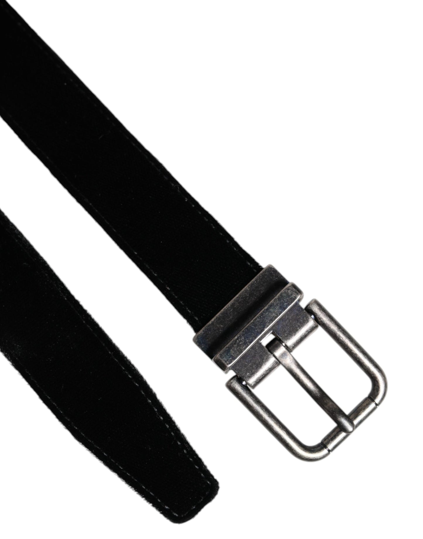 Dolce & Gabbana Klassischer Gürtel aus schwarzem Leder mit Metallschnalle