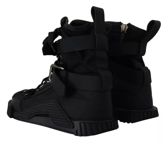 Dolce & Gabbana – Schwarze High-Top-Sorrento-Sneakers aus Nylon