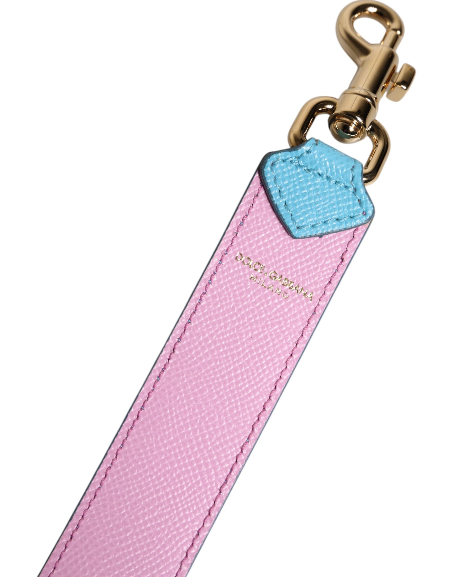 Dolce & Gabbana Pink Blau Leder Griff Tasche Schultergurt