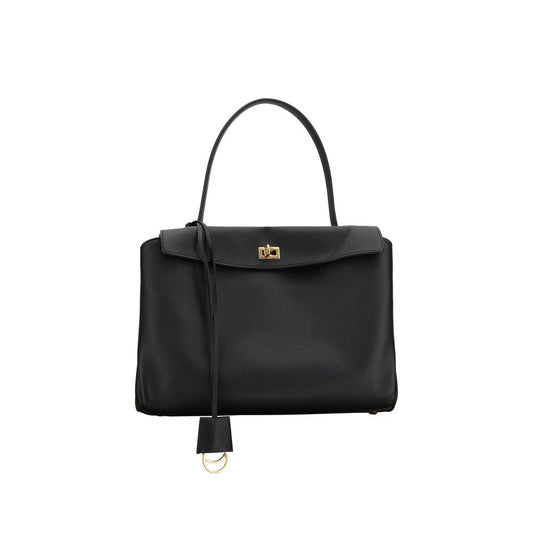 Balenciaga Schultertasche aus schwarzem Kalbsleder Bos Taurus