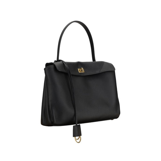 Balenciaga Schultertasche aus schwarzem Kalbsleder Bos Taurus