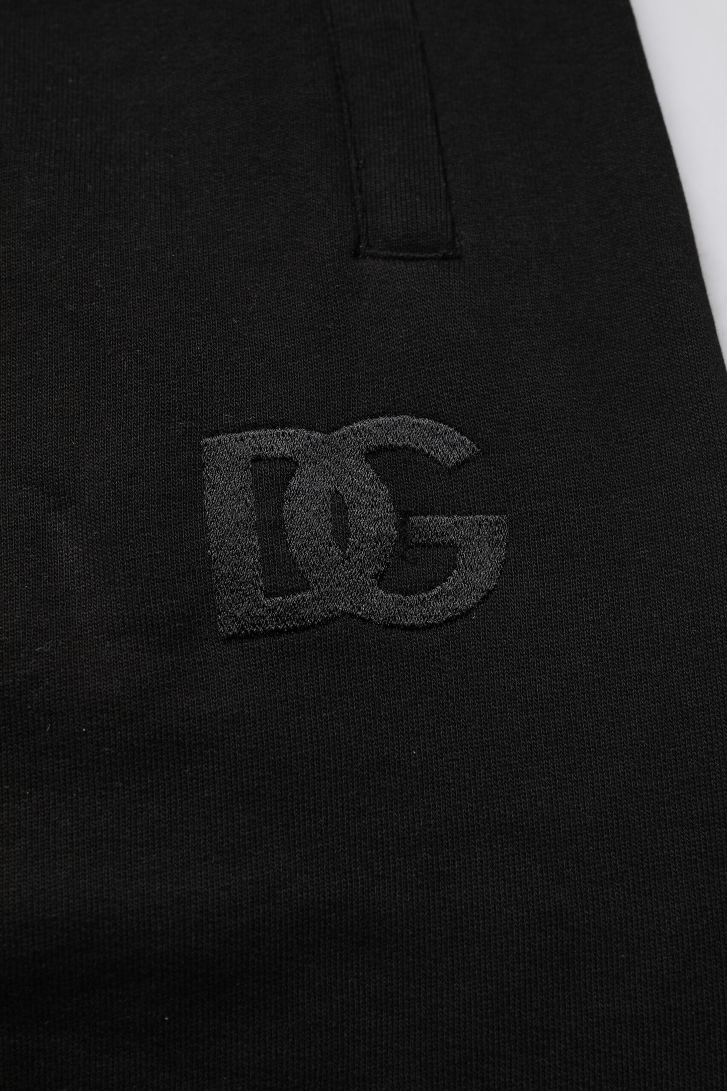 Dolce & Gabbana – Schwarze Jogginghose aus Baumwolle mit mittlerer Taille
