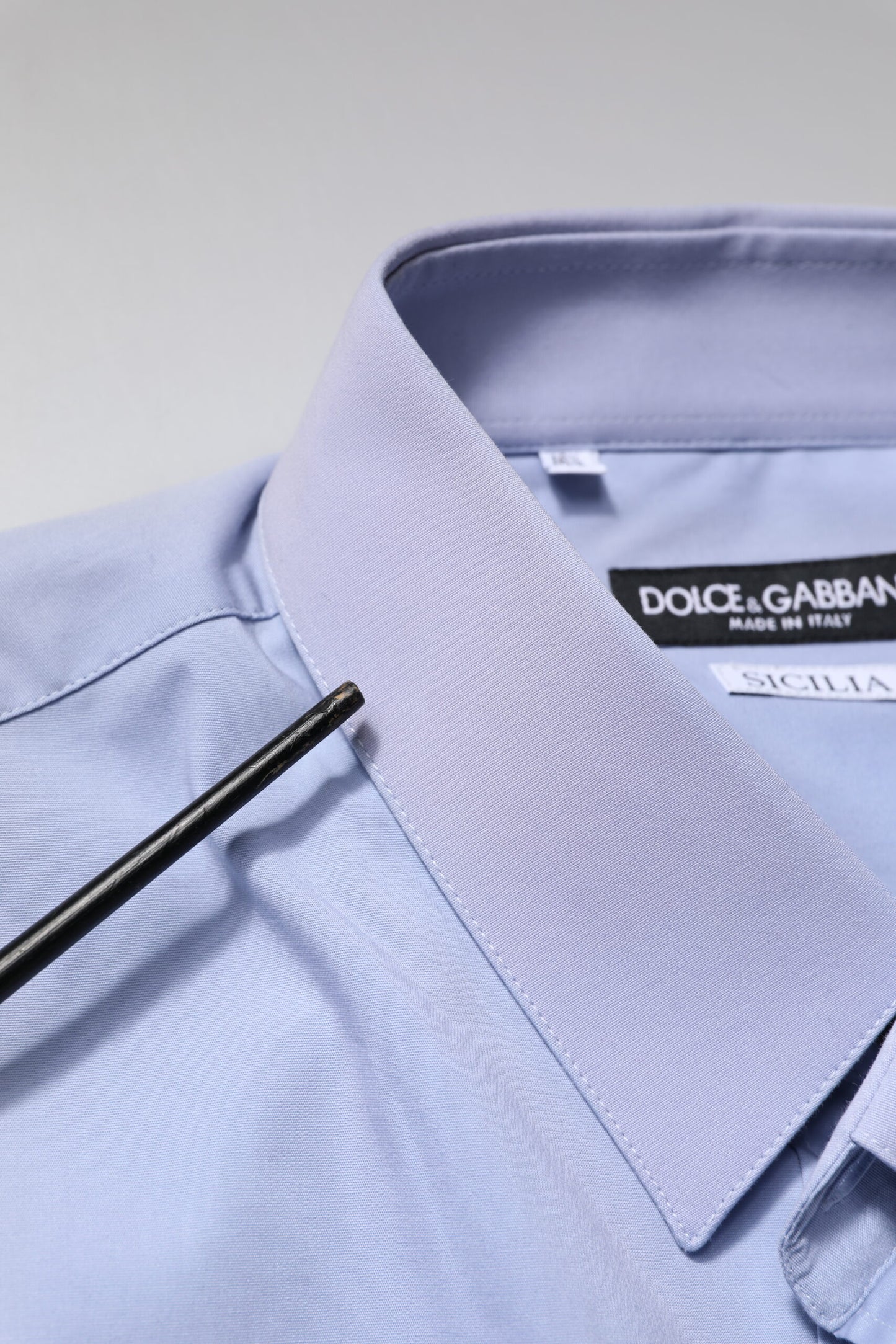 Dolce & Gabbana – Hellblaues, formelles Baumwollhemd SICILIA
