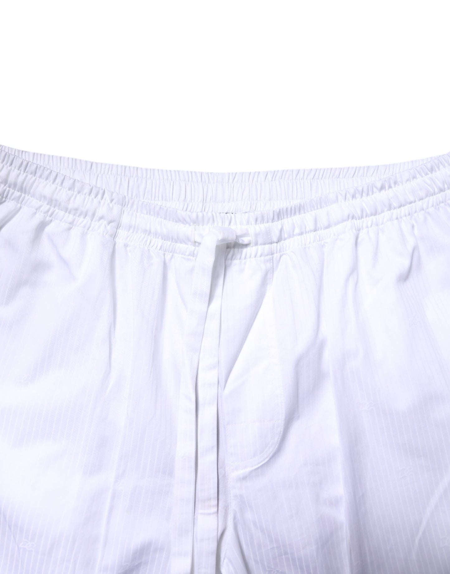 Dolce & Gabbana Pyjama-Set aus weißer Baumwolle mit Hemd und Hose