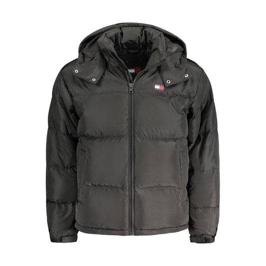 Tommy Hilfiger – Schwarze Herrenjacke aus recyceltem Polyester