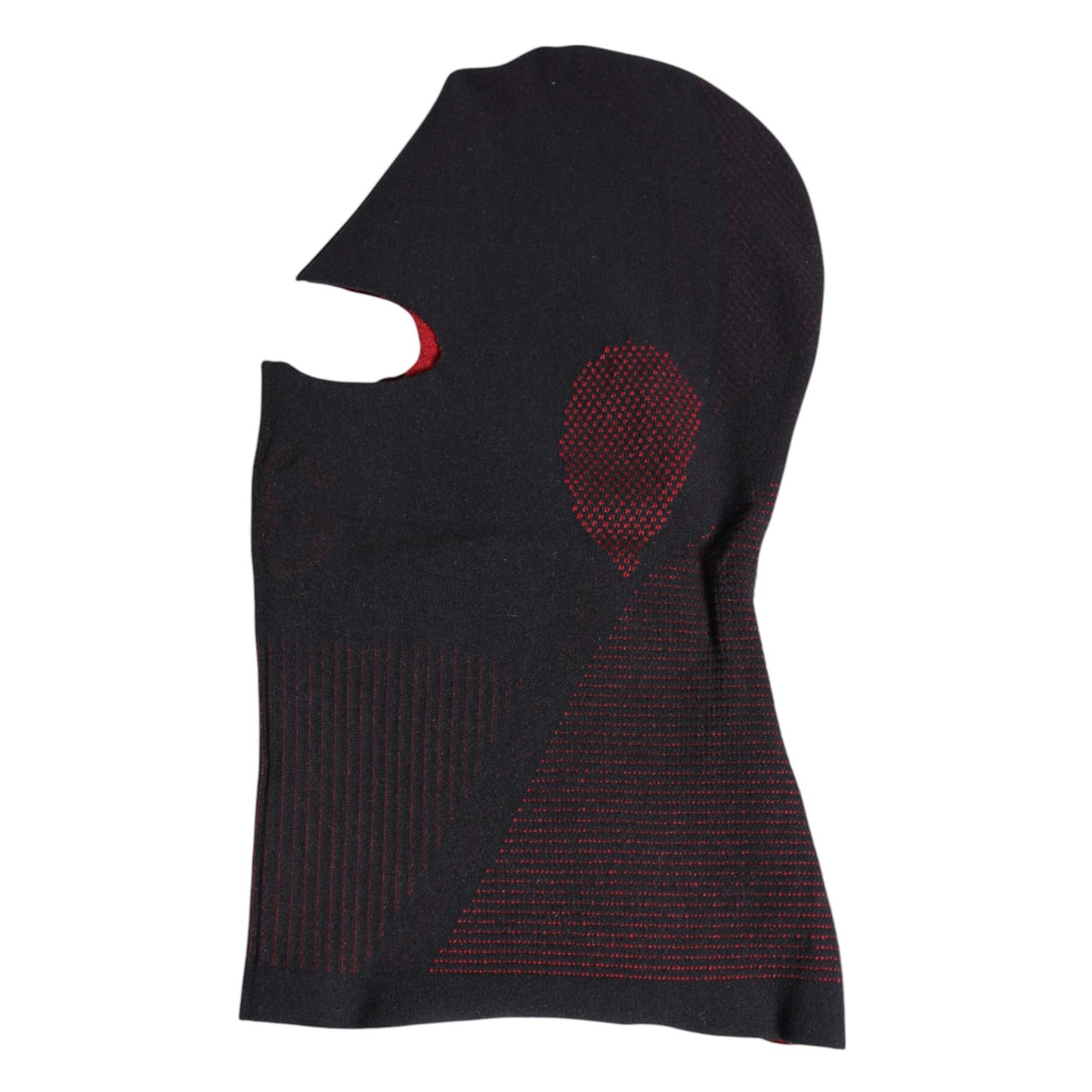 Dolce & Gabbana – Schwarze, gestrickte Skimaske aus Baumwolle mit Sturmhaube
