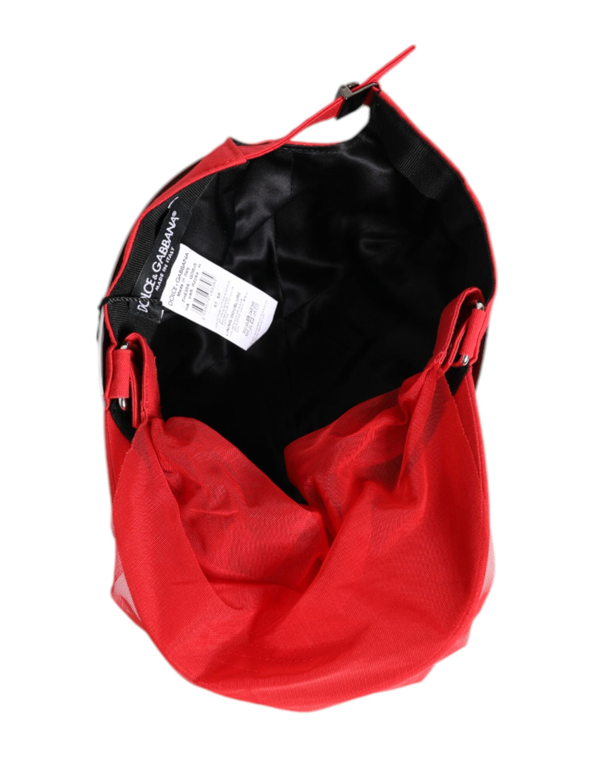 Dolce & Gabbana – Rote Baseballkappe aus Baumwolle mit 6 Paneelen für Damen