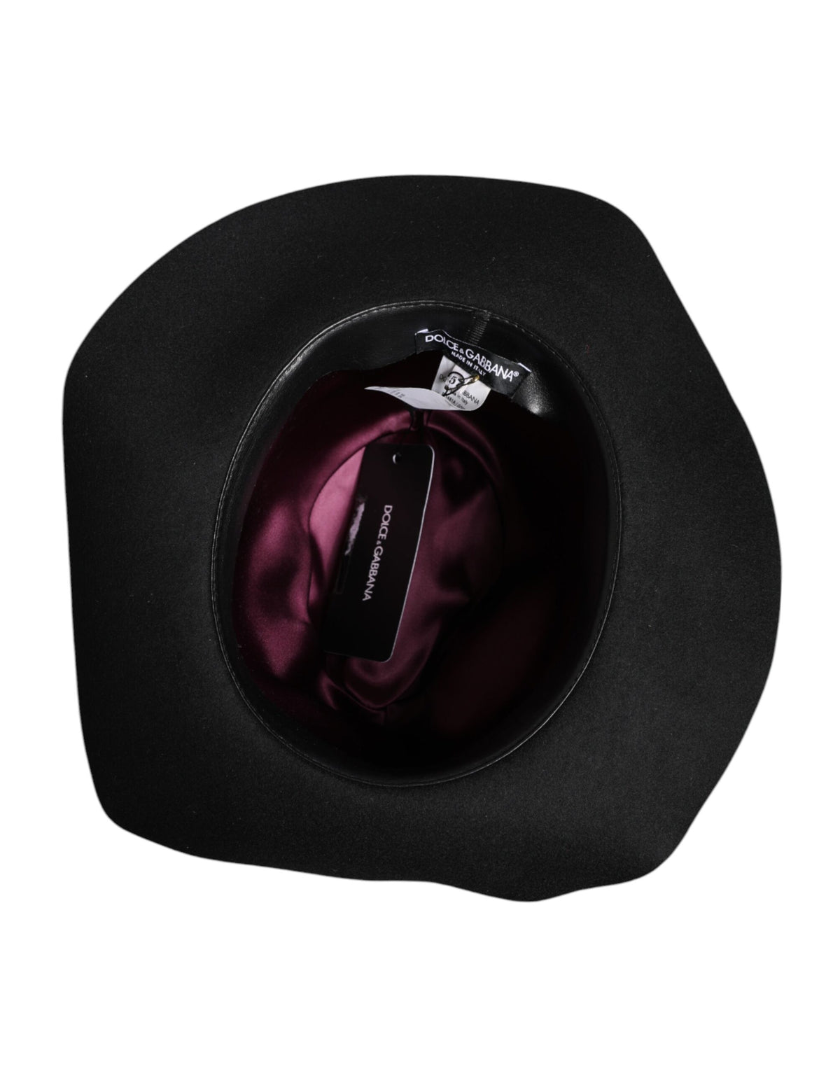 Dolce & Gabbana – Schwarzer Trilby-Fedora-Hut mit breiter Krempe