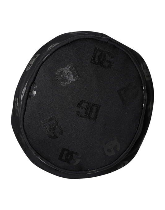 Dolce & Gabbana Black DG Monogram Polyester Jacquard Bucket Hat