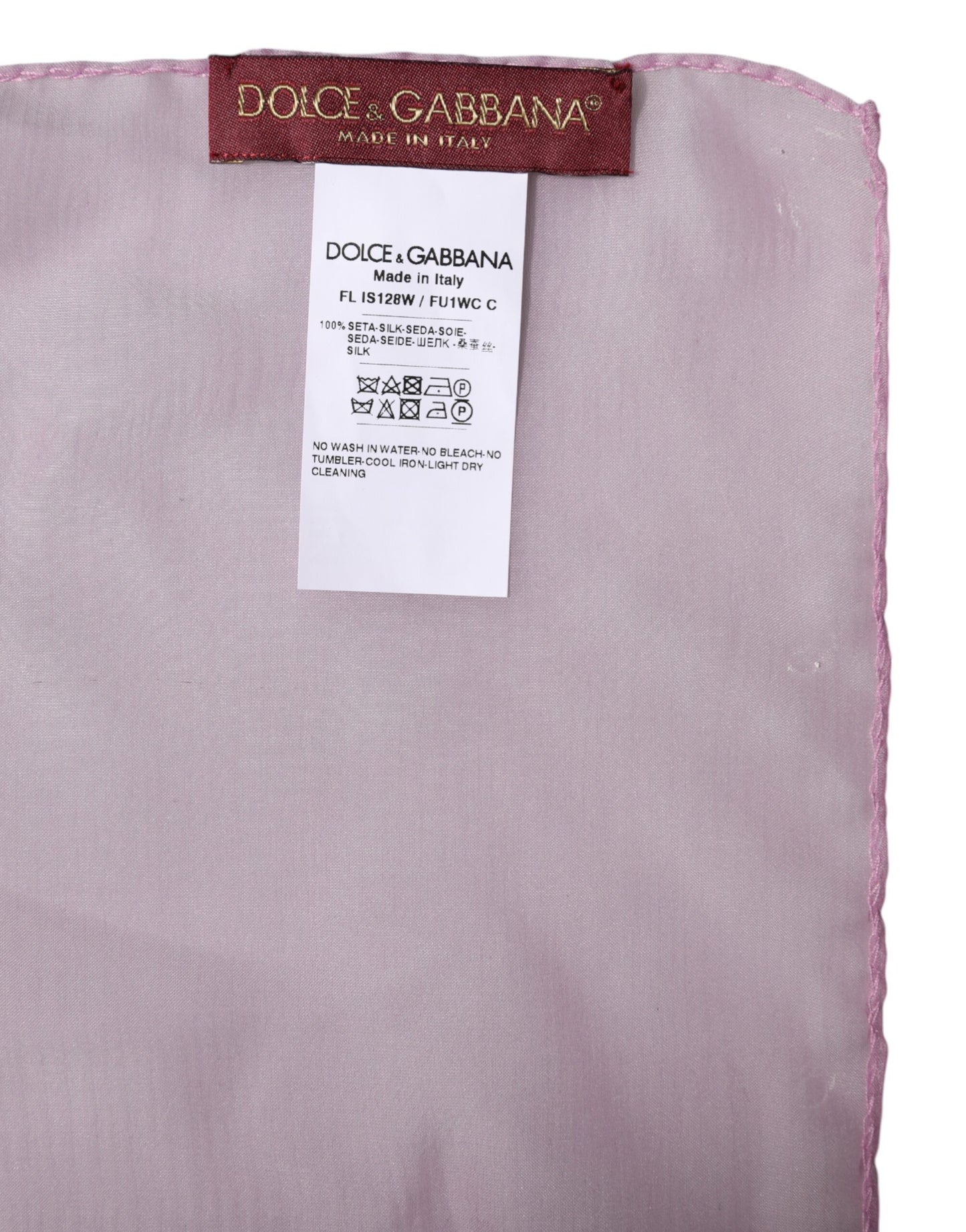 Dolce & Gabbana Rosa Seidenschal mit rechteckigem Muster für Damen