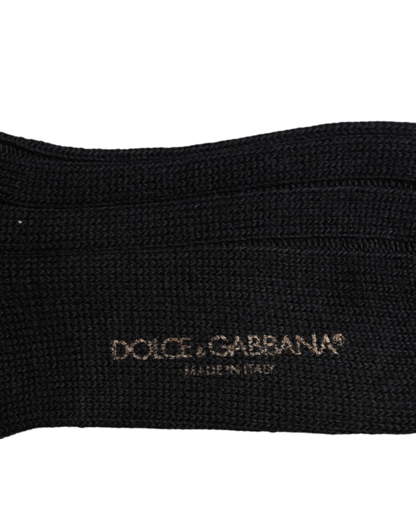 Dolce & Gabbana – Wadenstrümpfe mit schwarzem DG-Logo-Print