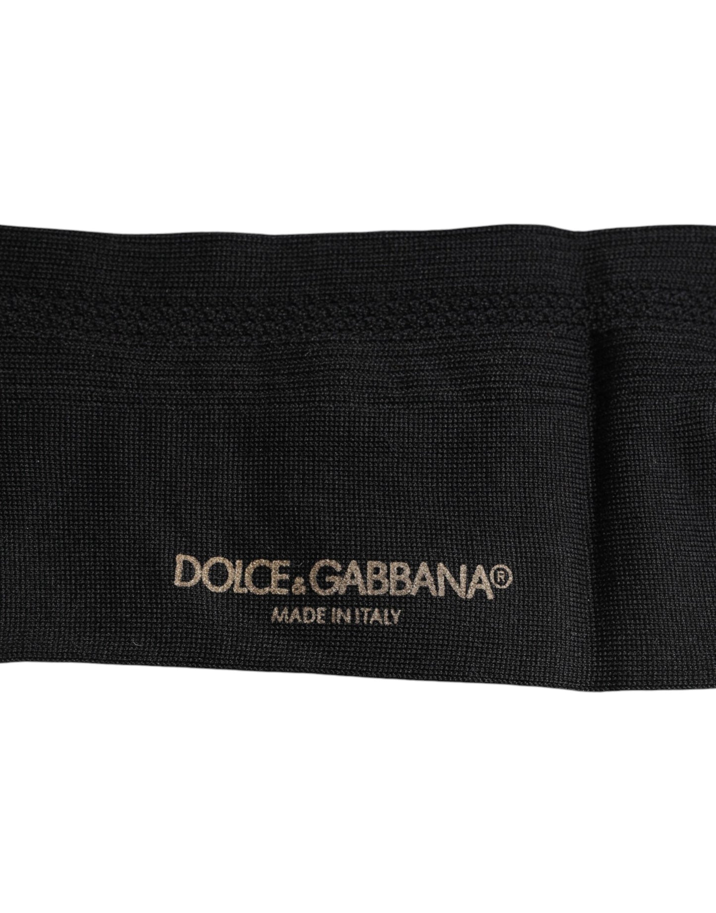 Dolce & Gabbana Schwarze Stretch-Socken mit Logo, wadenlang