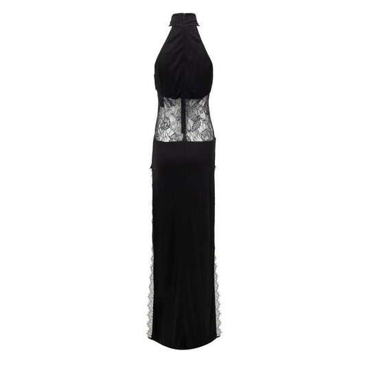Retrofête Black Viscose Long Dress