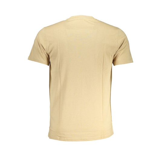 Cavalli Class Beige Cotton Men T-Shirt