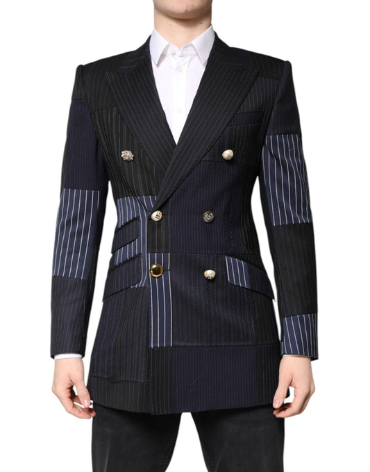 Dolce & Gabbana Multicolor Patchwork Jacke Mantel Anzug Blazer