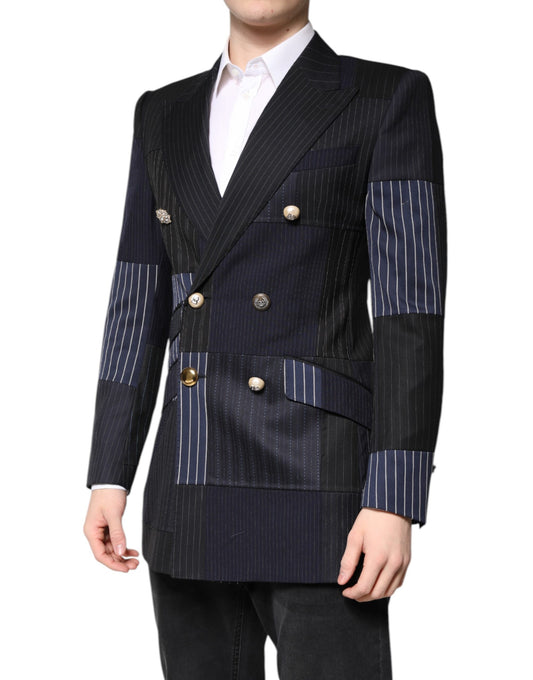 Dolce & Gabbana Multicolor Patchwork Jacke Mantel Anzug Blazer