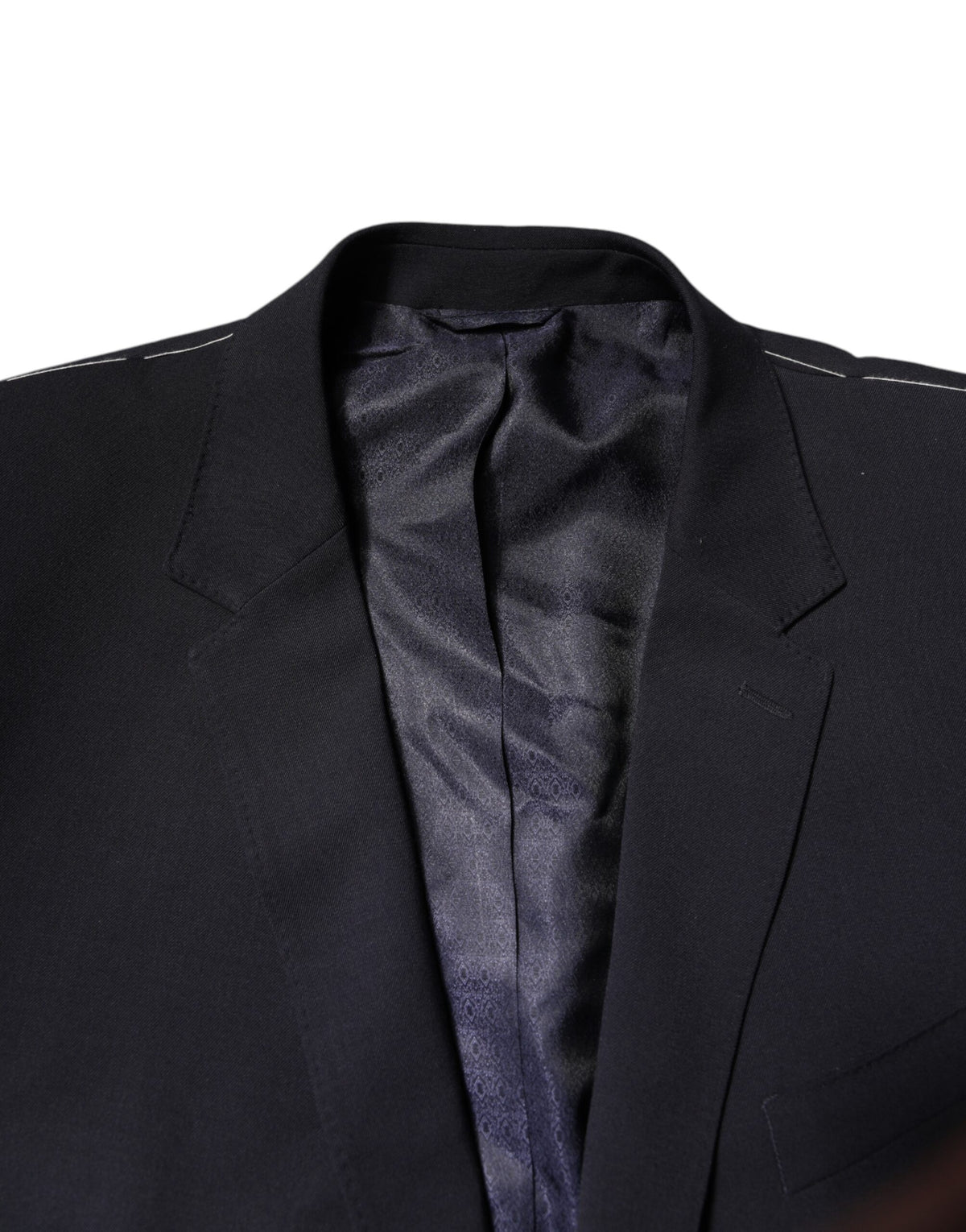 Dolce & Gabbana – Einreihiger Blazer aus dunkelblauer Wolle
