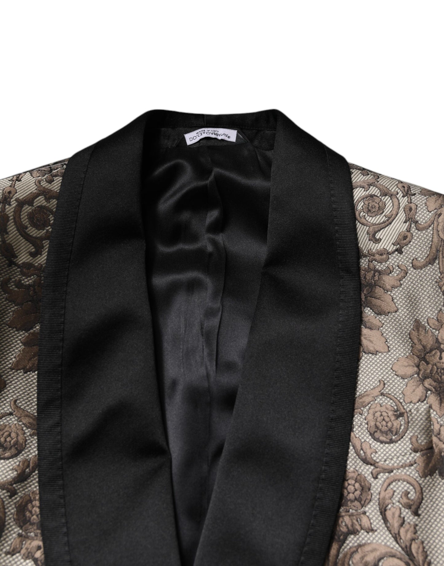 Dolce & Gabbana – Mehrfarbiger, einreihiger 3-teiliger Jacquard-Anzug