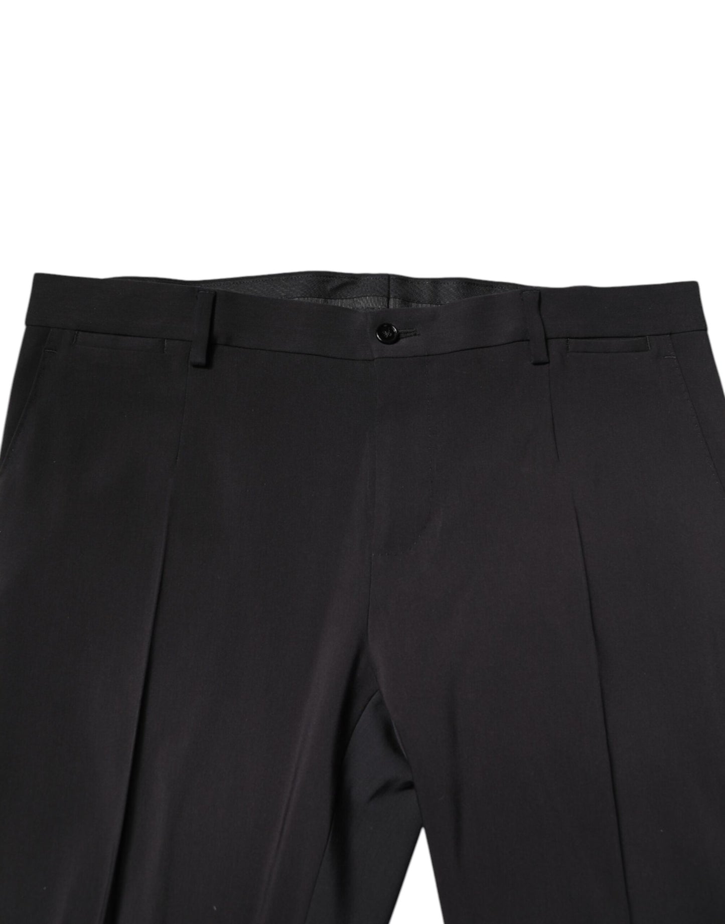 Dolce & Gabbana – Schwarzer, einreihiger, zweiteiliger Anzug aus Wolle