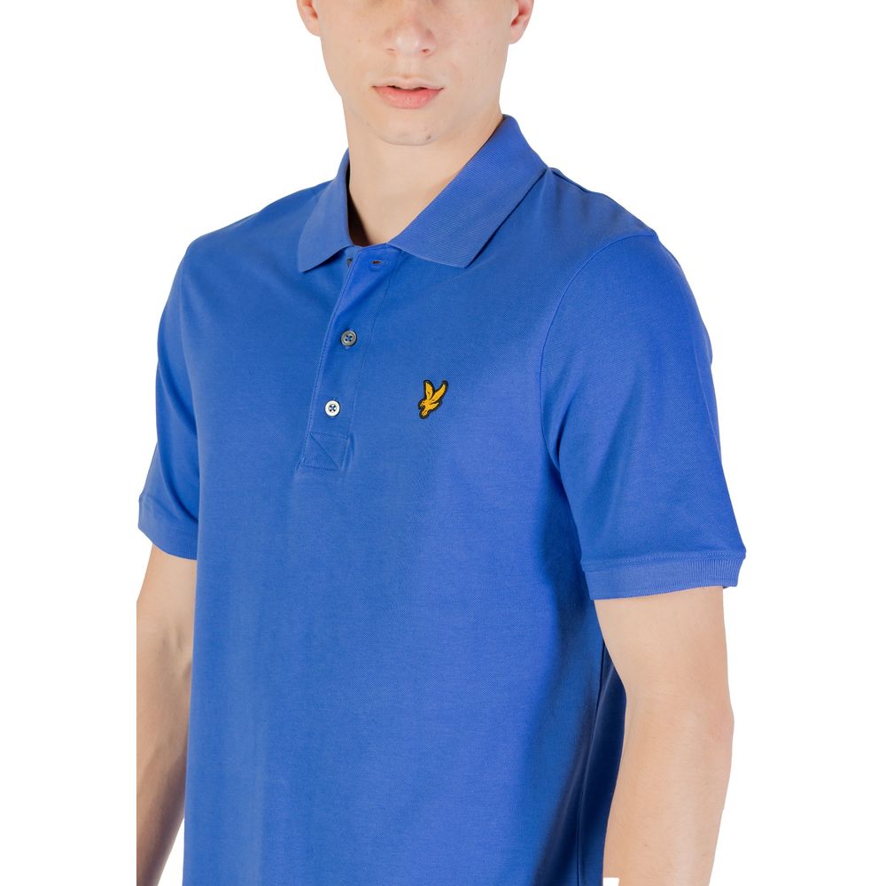 Blaues Poloshirt aus Baumwolle von Lyle & Scott